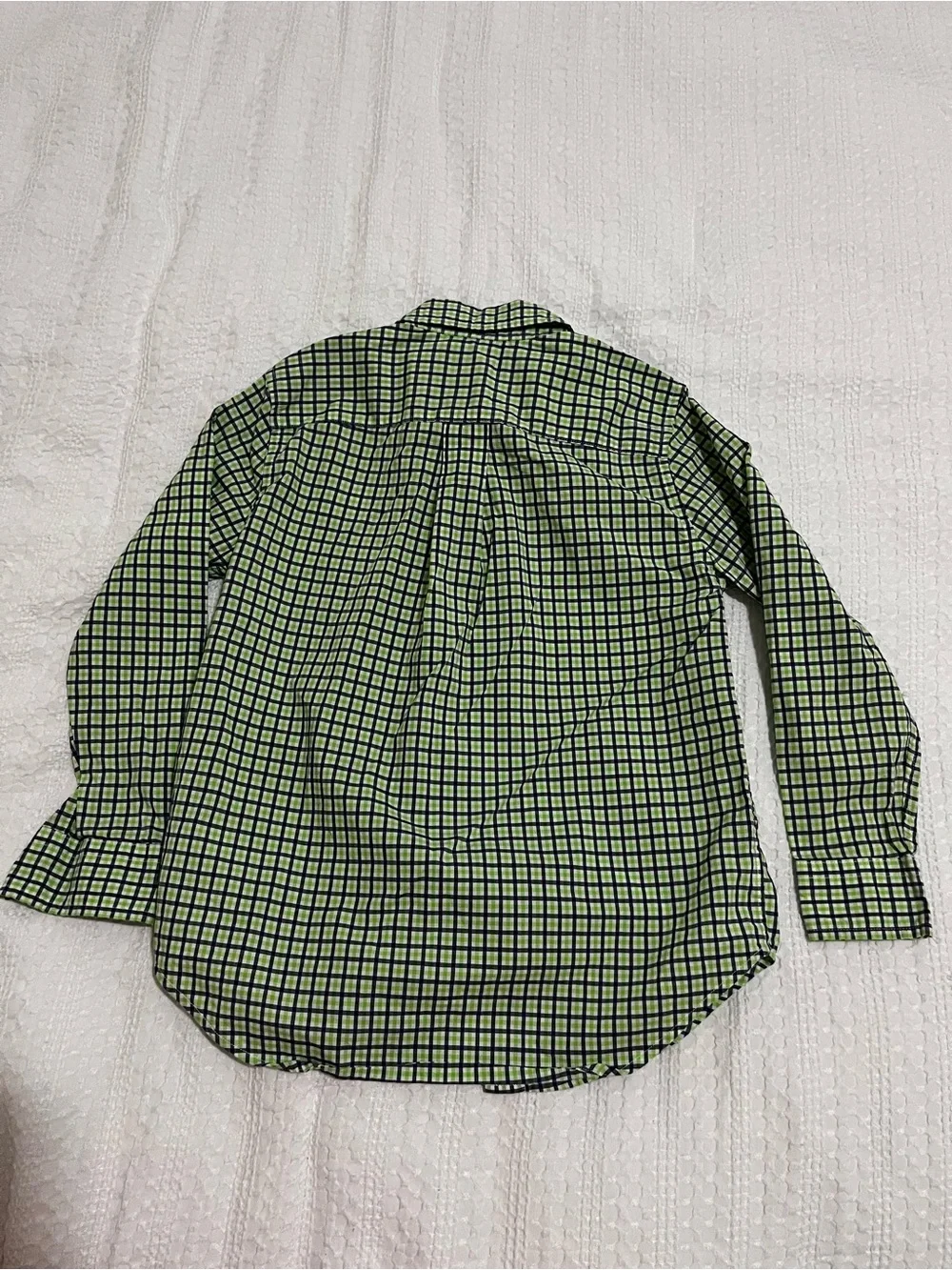 Ralph Lauren Green Blue and White Button-Down Shirt Boys Sz 6